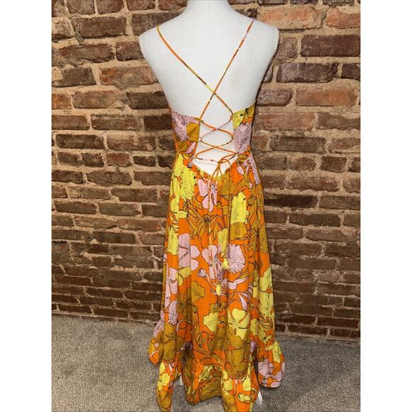 Anthropologie Plenty by Tracy Reese Floral Maxi Dress Sz L Boho Floral Pockets - Picture 9 of 11